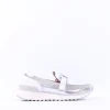 Women Caprice Kaia Slip On Mesh Link - White Silver