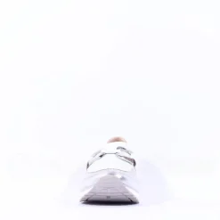 Women Caprice Kaia Slip On Mesh Link - White Silver
