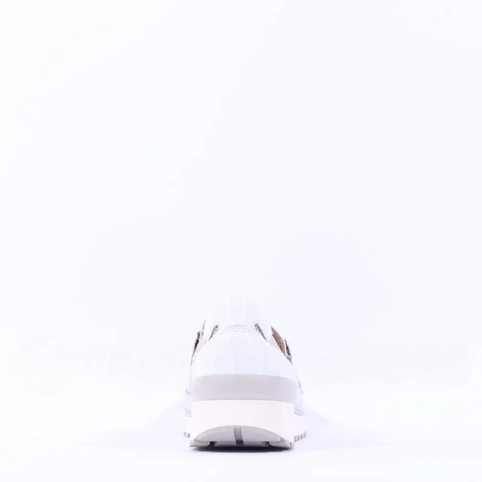 Women Caprice Kaia Slip On Mesh Link - White Silver