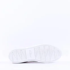 Women S.Oliver Kaito Print Lace Trainer - Champagne