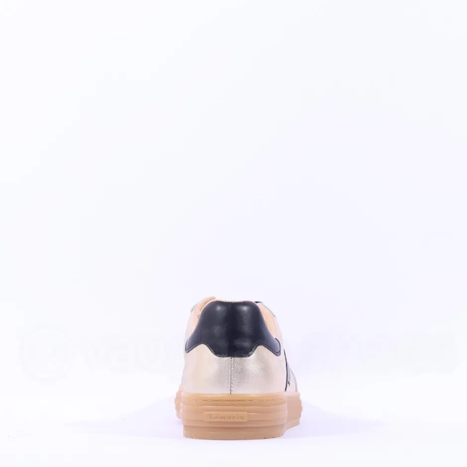 Women Tamaris Kaleo Gumsole Trainer - Light Gold