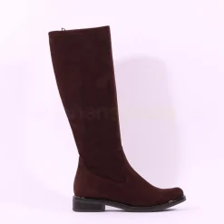 Women Caprice Kania Pull On Stretch Long Boot - Brown Stretch