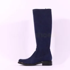 Women Caprice Kania Pull On Stretch Long Boot - Navy Stretch