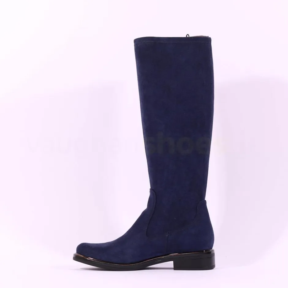 Women Caprice Kania Pull On Stretch Long Boot - Navy Stretch