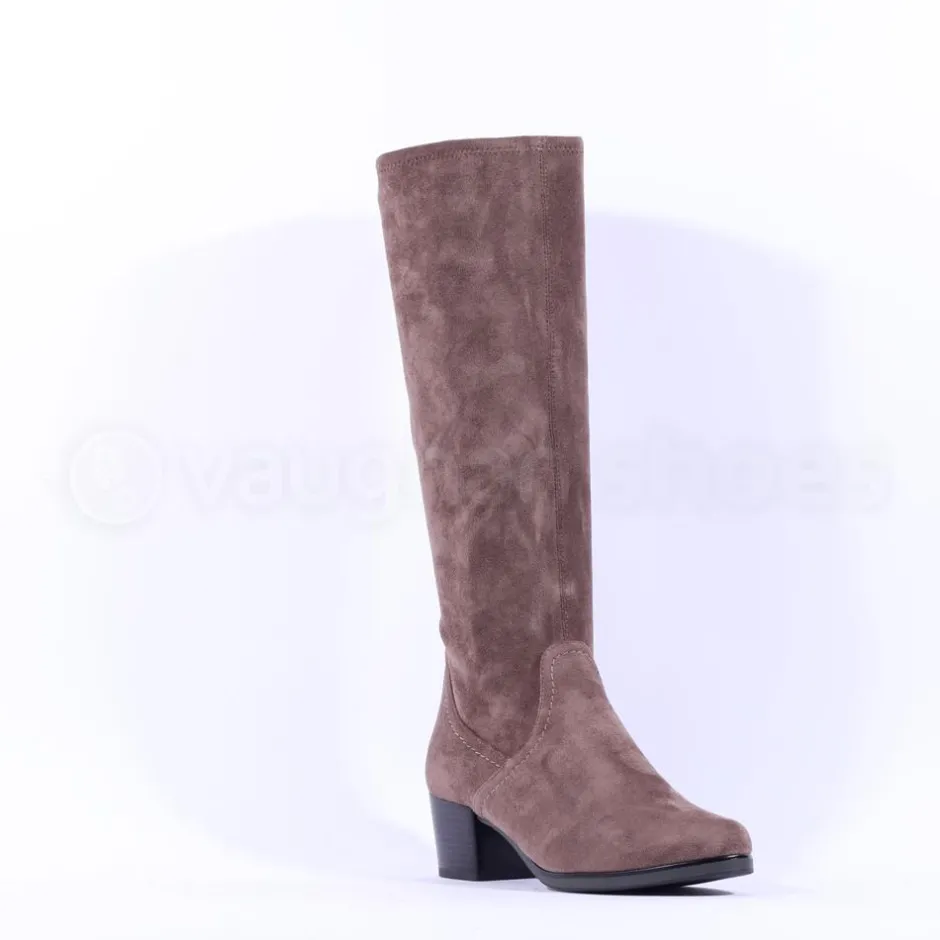 Women Caprice Kania Pullon Blockheel Long Boot - Cafe Stretch