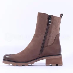 Women Caprice Kania Stretch Gusset Ankle Boot - Taupe Nubuck