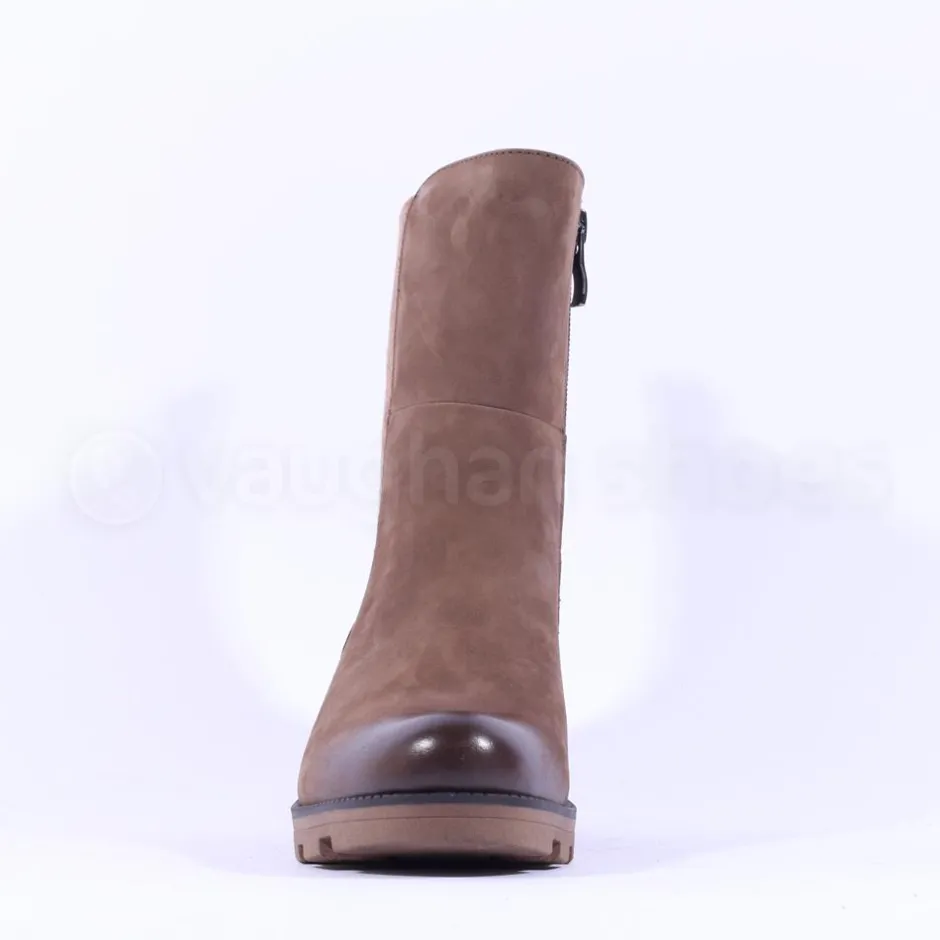 Women Caprice Kania Stretch Gusset Ankle Boot - Taupe Nubuck