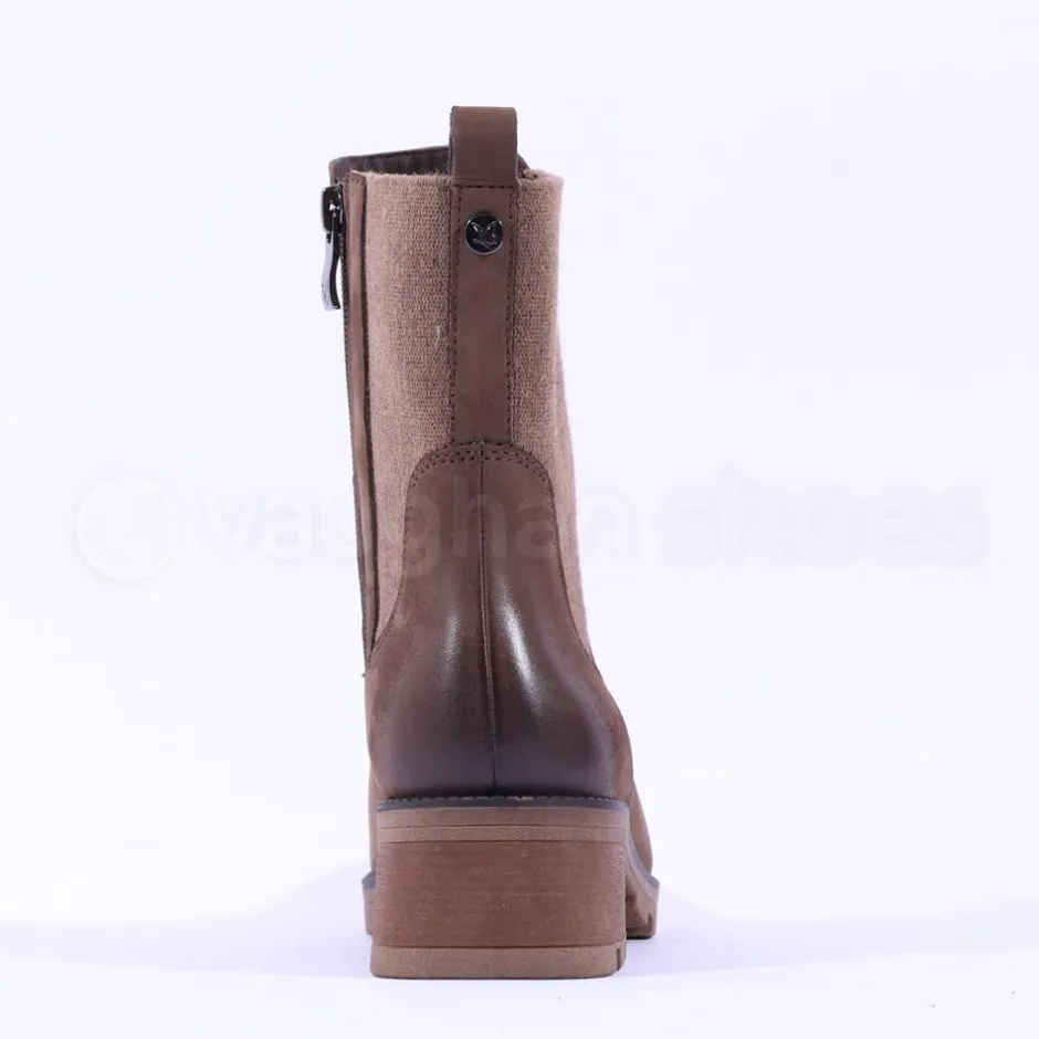 Women Caprice Kania Stretch Gusset Ankle Boot - Taupe Nubuck