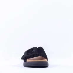 Women Gabor Kay Large Buckle Mule - Black Suede