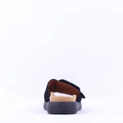 Women Gabor Kay Large Buckle Mule - Black Suede