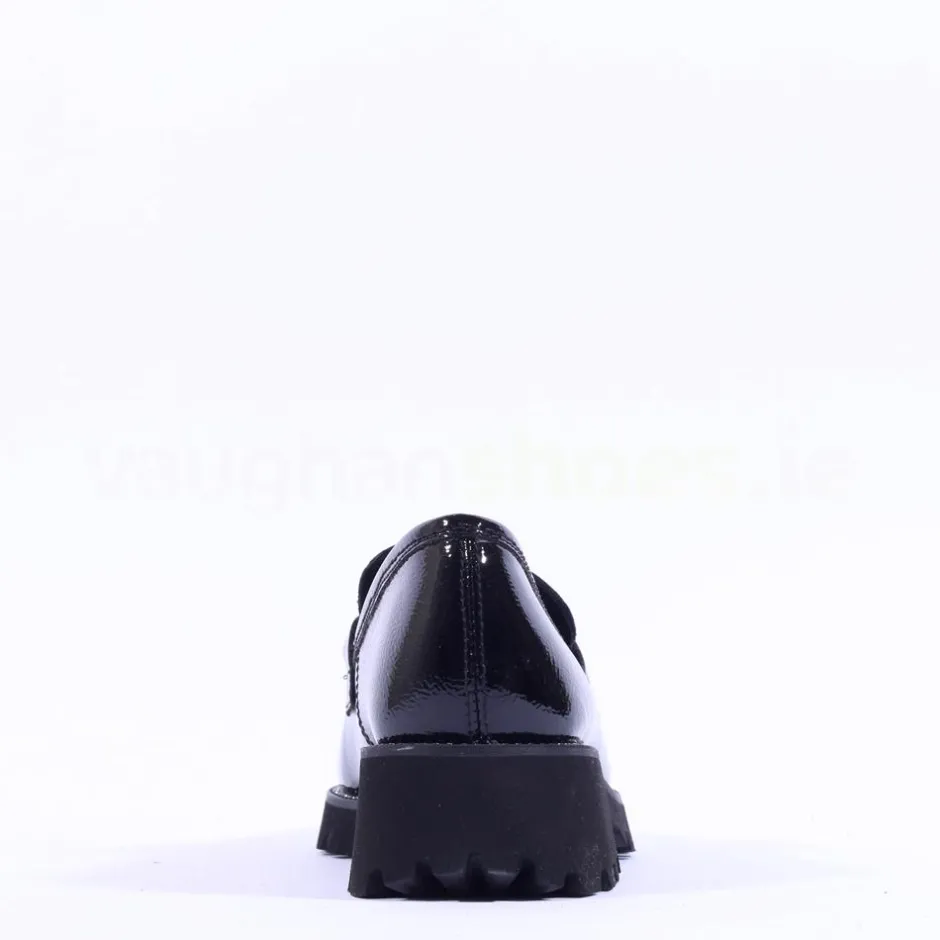 Women Ara Kent 2.0 Chunky Link Loafer - Black Patent