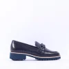 Women Ara Kent 2.0 Cleated Sole Loafer - Dark Navy Leather