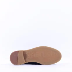 Women Ara Kent Slip On Flat Link Loafer - Navy White