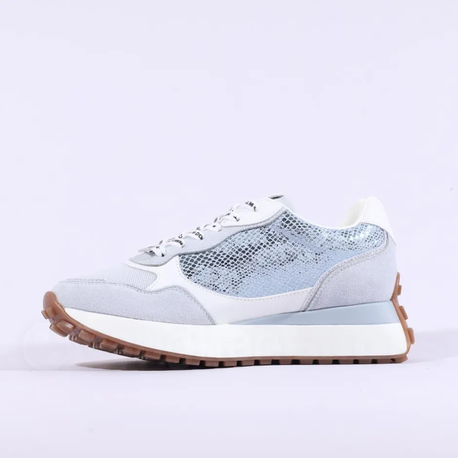 Women Tommy Bowe Ladies Kirshe Waffle Trainer - Blue Metallic