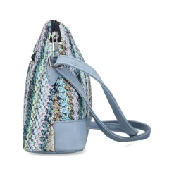 Rieker Knitted Shoulder Bag - Blue Combination