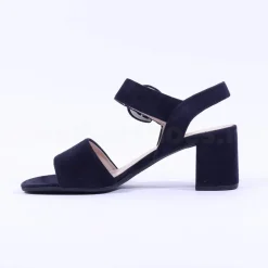 Women Gabor Kooky Block Heel Slingback Sandal - Navy Suede
