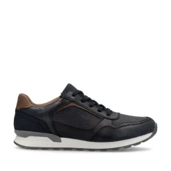 Rieker Men Laced Casual Trainer - Navy Leather