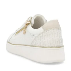 Women Remonte Laced Platform Print Trainer - White Combi