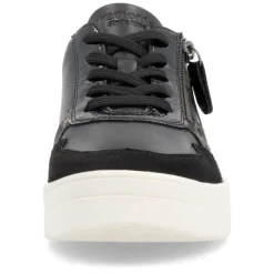 Women Remonte Laced Print Detail Trainer - Black Combi
