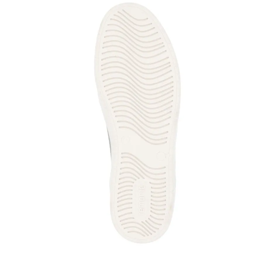 Women Remonte Laced Print Detail Trainer - Black Combi