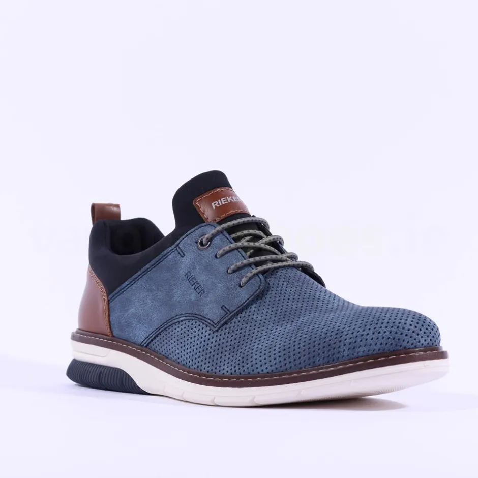 Rieker Men Laced Shoe - Blue