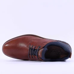 Rieker Men Laced Shoe - Brown Leather