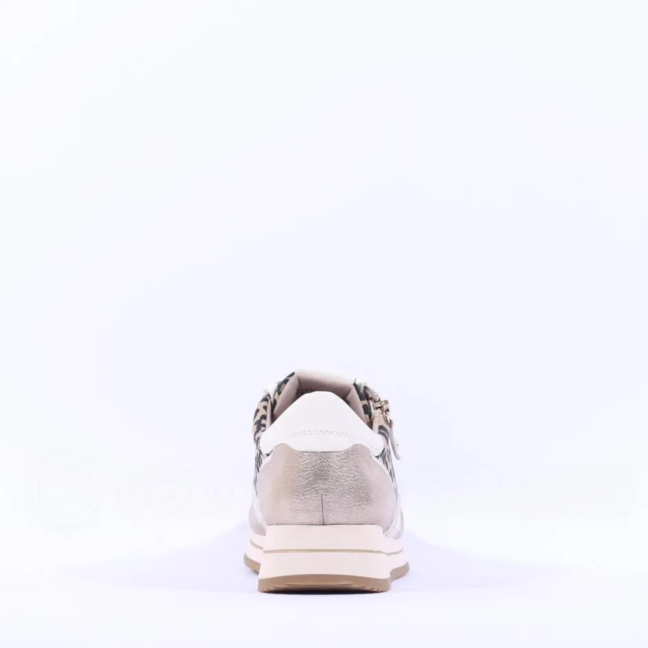 Women Jana Laced Shoe With Side Zip - Leopard Combi