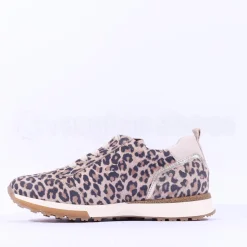 Women Paul Green Laced Sporty Trainer - Animal Print