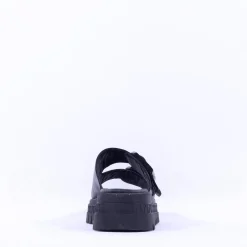 Women Tamaris Lalita Platform Buckle Mule - Black Leather