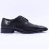 Tommy Bowe Lavington Wing Tip Shoe - Black Leather