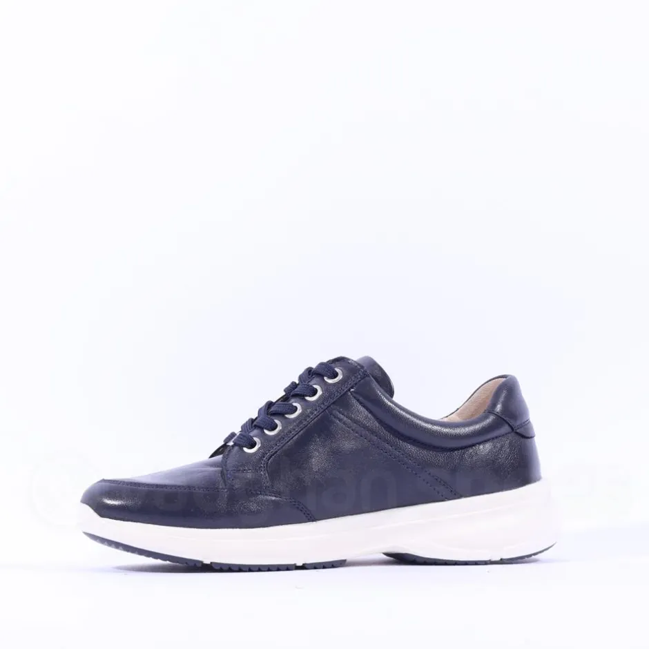 Women Caprice Lea Side Zip Comfort Laced Shoe - Ocean