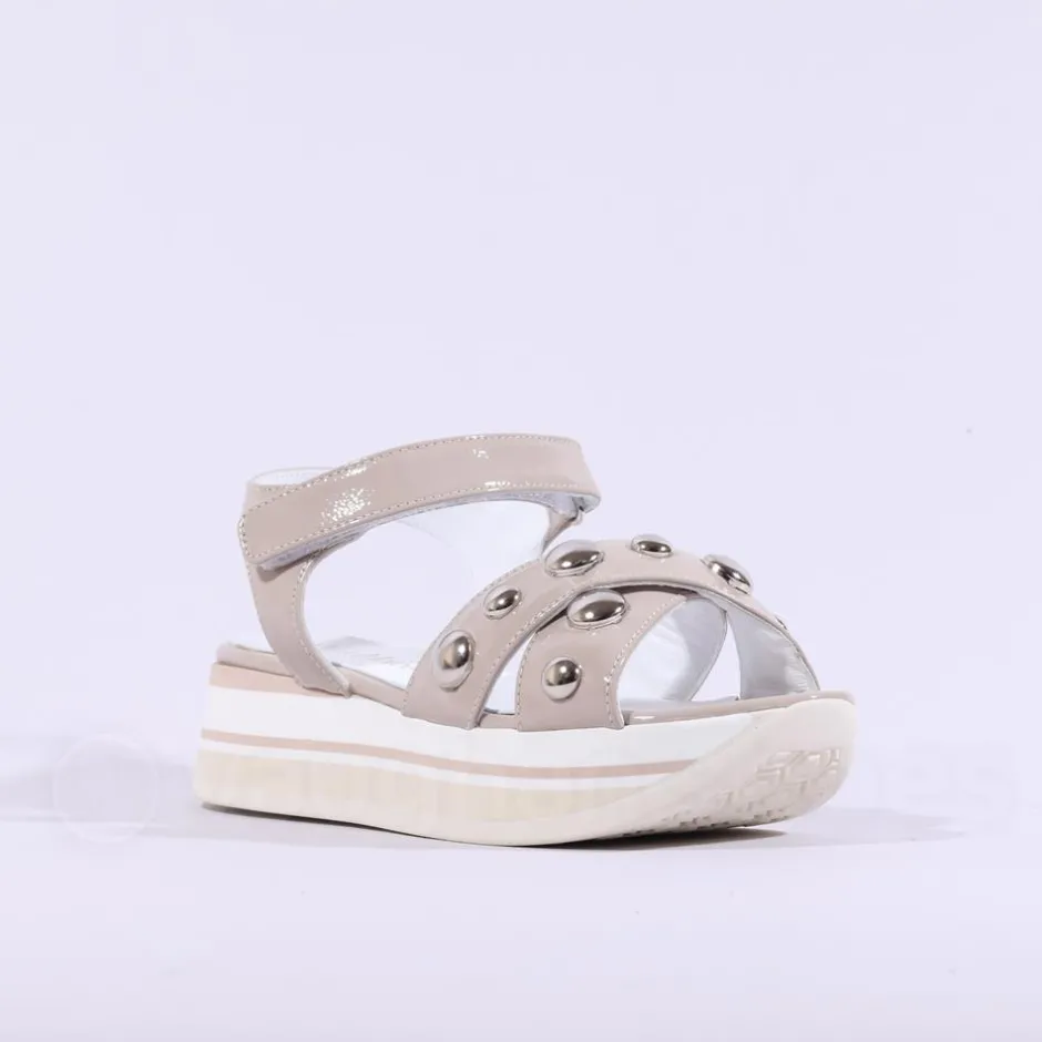 Women Marco Moreo Lecce Stud Platform Sandal - Beige Patent