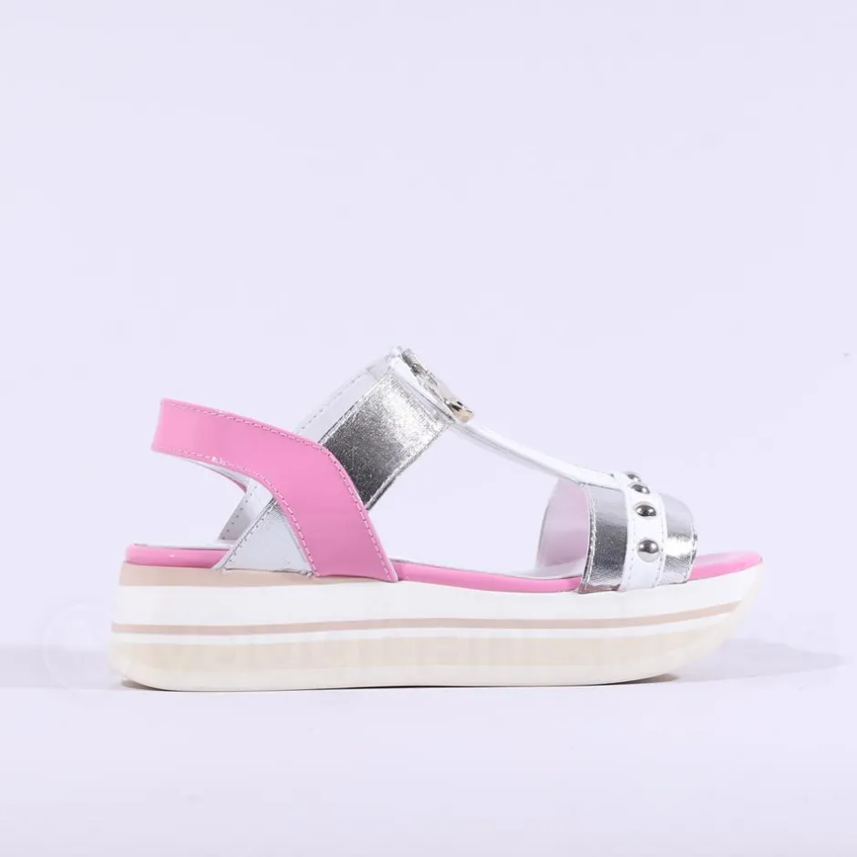 Women Marco Moreo Lecce Zip Platform Sandal - Pink White