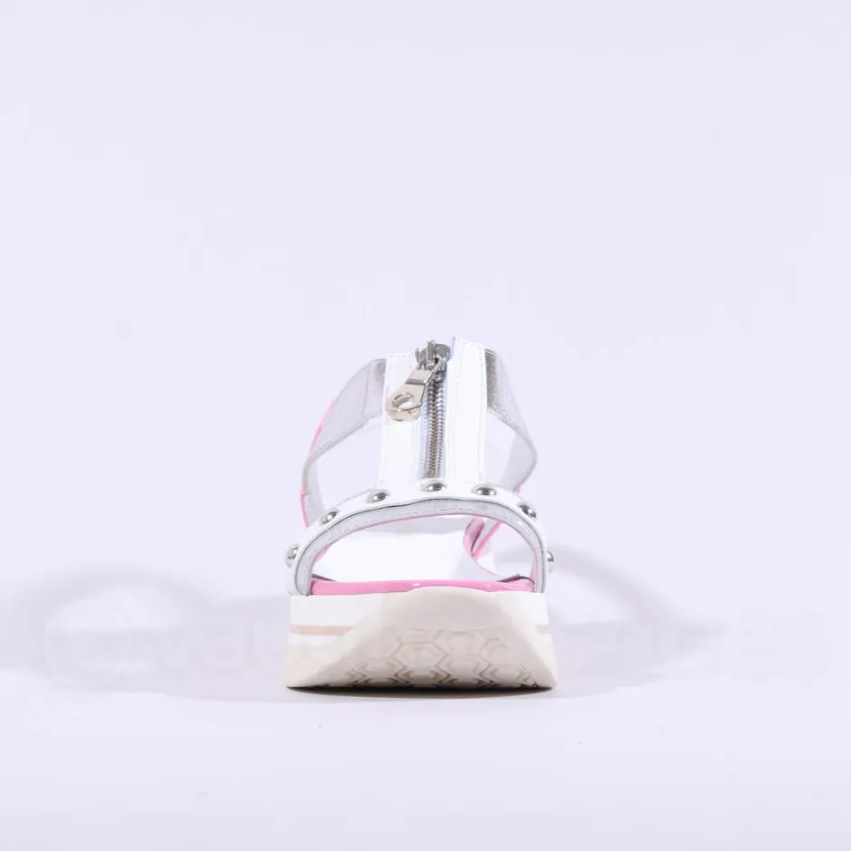 Women Marco Moreo Lecce Zip Platform Sandal - Pink White