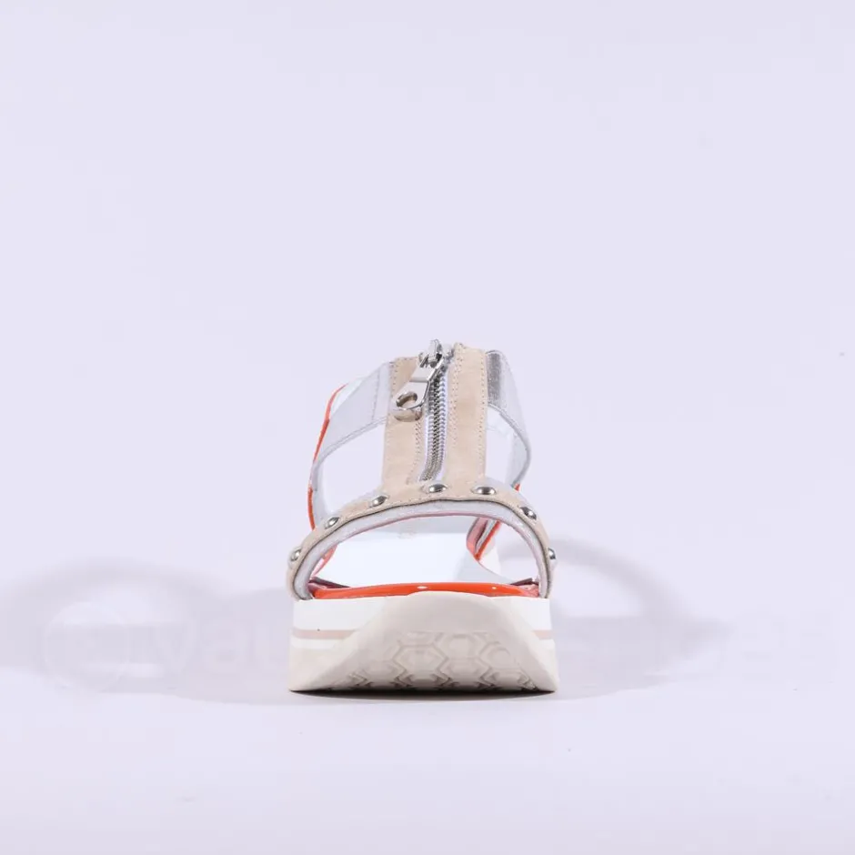 Women Marco Moreo Lecce Zip Platform Sandal - Orange Combi