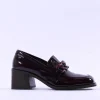 Women Marco Moreo Liverpool Block Heel Loafer - Wine Patent