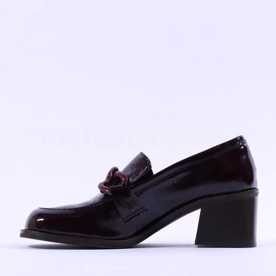 Women Marco Moreo Liverpool Block Heel Loafer - Wine Patent