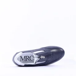 Women Marco Moreo Lola Classic Front Zip Wedge - Navy Silver
