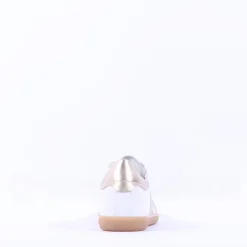 Women NeroGiardini Low Gumsole Trainer - White Gold Leather