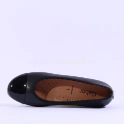 Women Gabor Low Toe Cap Pump Raspa - Black