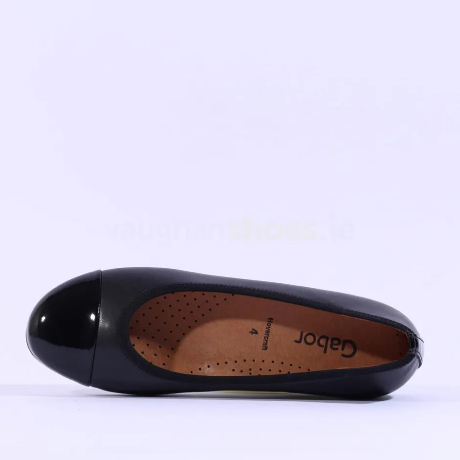 Women Gabor Low Toe Cap Pump Raspa - Black