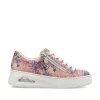 Women Rieker Low Wedge Platform Laced Trainer - Print