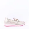 Women Gabor Macie Slip On Wedge Loafer - Gold Pink