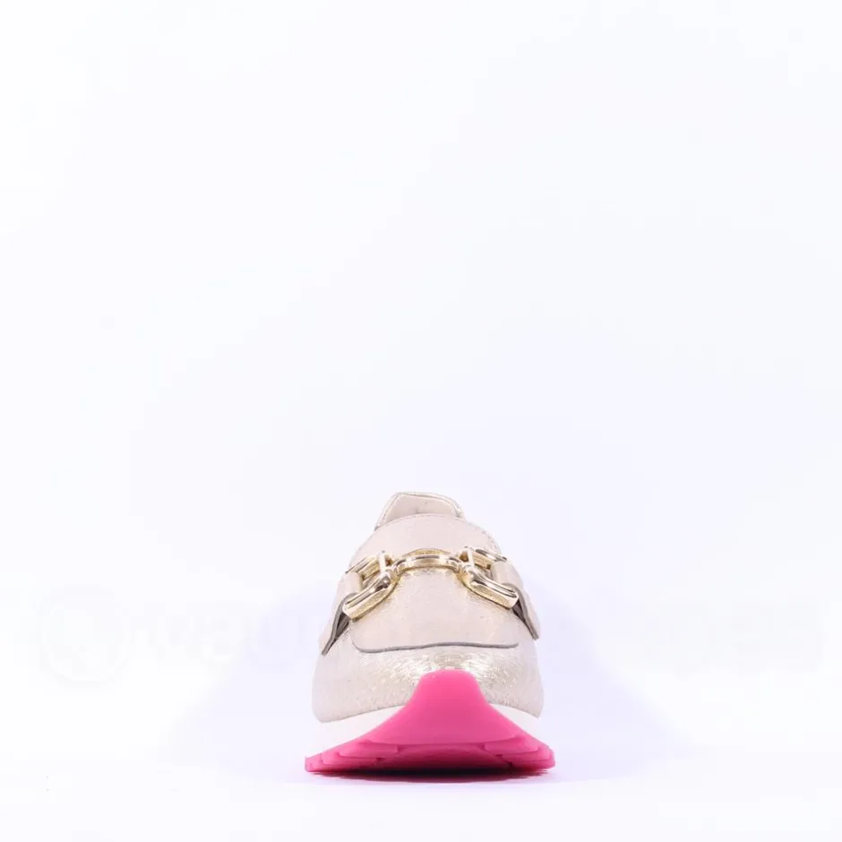 Women Gabor Macie Slip On Wedge Loafer - Gold Pink