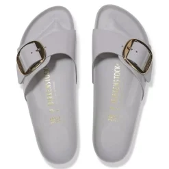 Women Birkenstock Madrid Big Buckle High Shine - Stone Coin