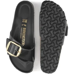 Women Birkenstock Madrid Big Buckle High Shine - Black