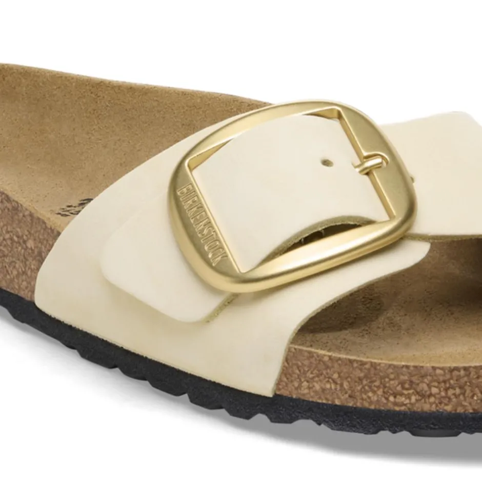 Women Birkenstock Madrid Big Buckle Nubuck - Ecru