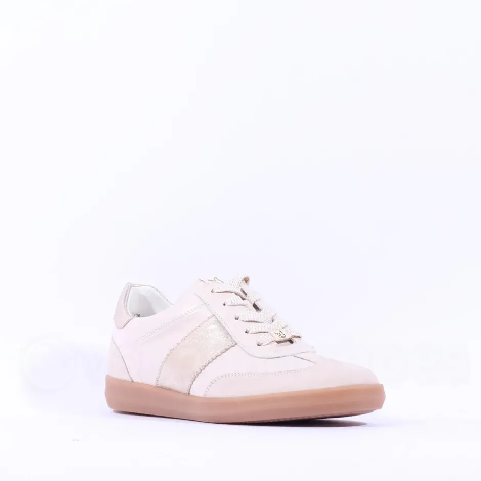 Women Caprice Manou Laced Gumsole Trainer - Snow Combi
