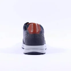 Ara Men Matteo Side Zip Wide Fit Shoe - Navy Tan