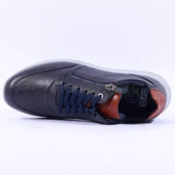 Ara Men Matteo Side Zip Wide Fit Shoe - Navy Tan
